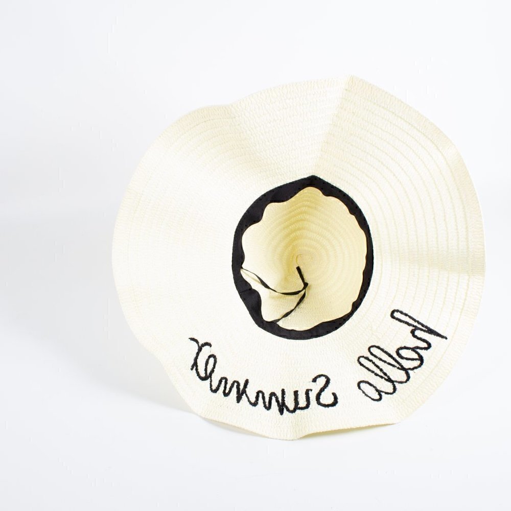 NEW! Hello Summer Floppy Wide Brim Hat - Picture 3 of 4